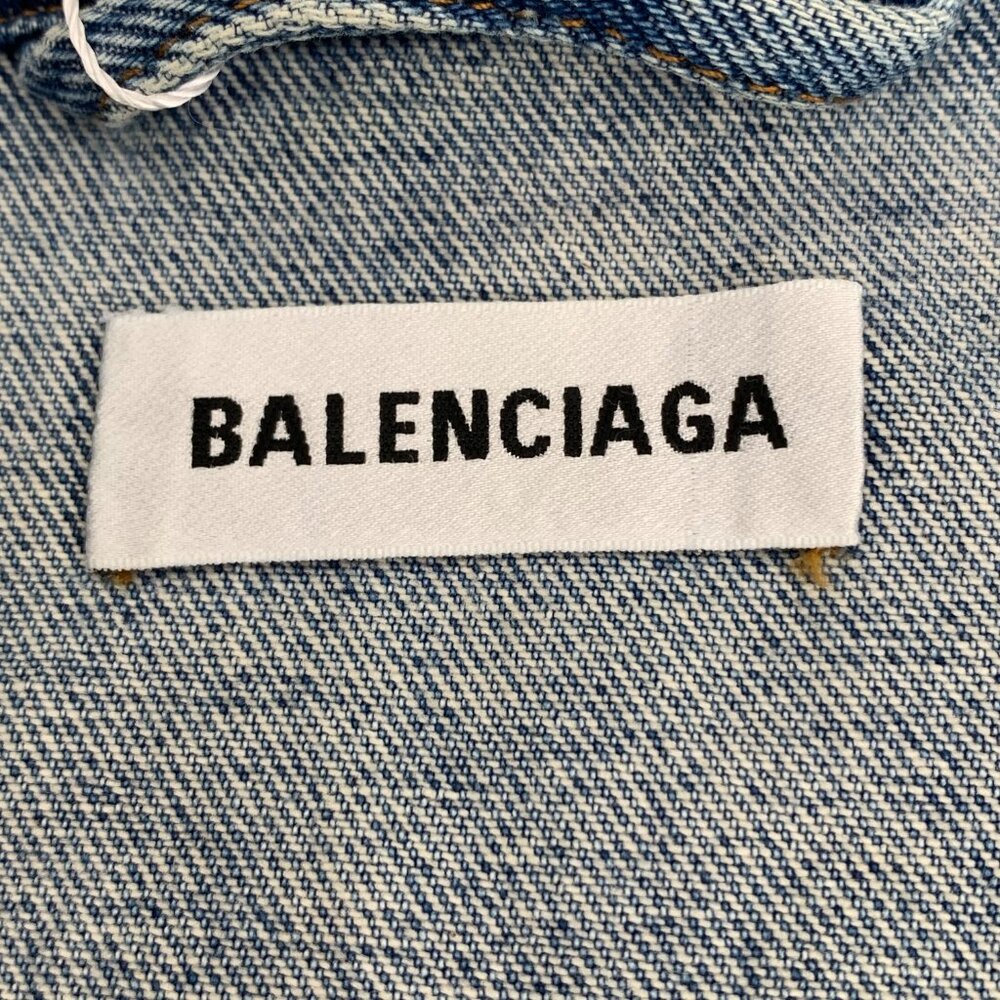 Balenciaga Blue Cotton Denim Jacket - Picture 5 of 8